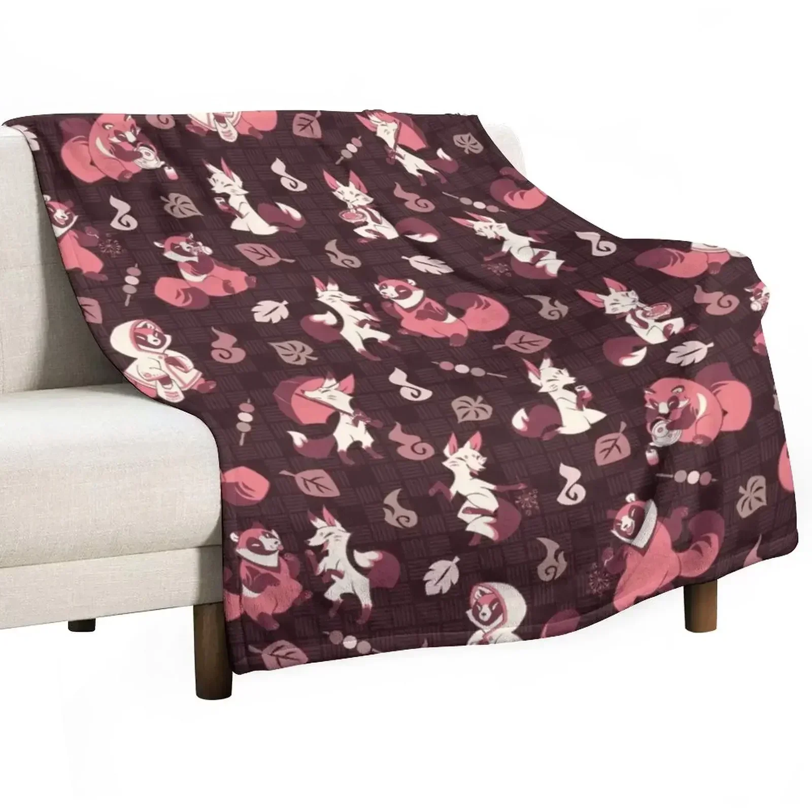 Tanukitsu mocha flavored Throw Blanket Luxury Brand Comforter For Decorative Sofa Winter beds Blankets