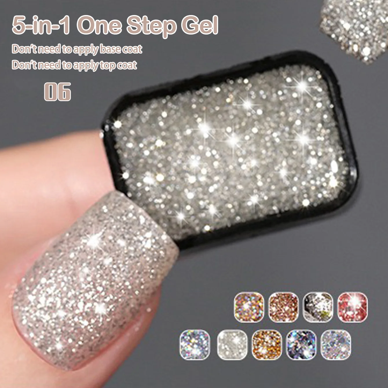 1pcs ZH 5-in1 Lazy Gel Popular Small Fragrance Shiny Gel Star River Romantic 2026 Simple Fashion Dopamine Gel Nail Polish