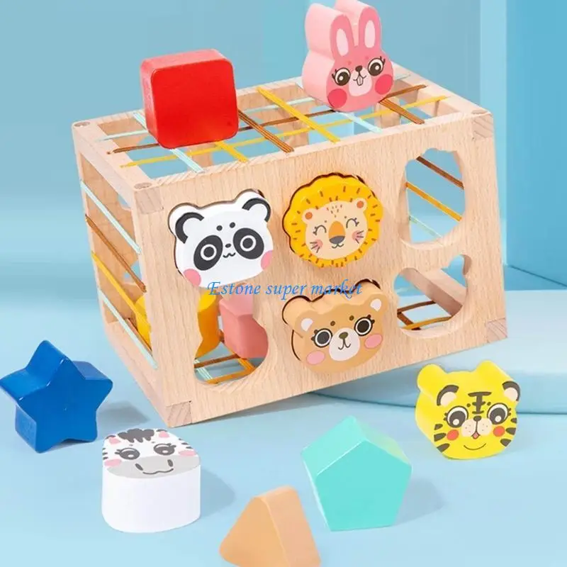090B 2 in 1 Early Education Puzzle for Toddlers Sturdy Wooden Construction