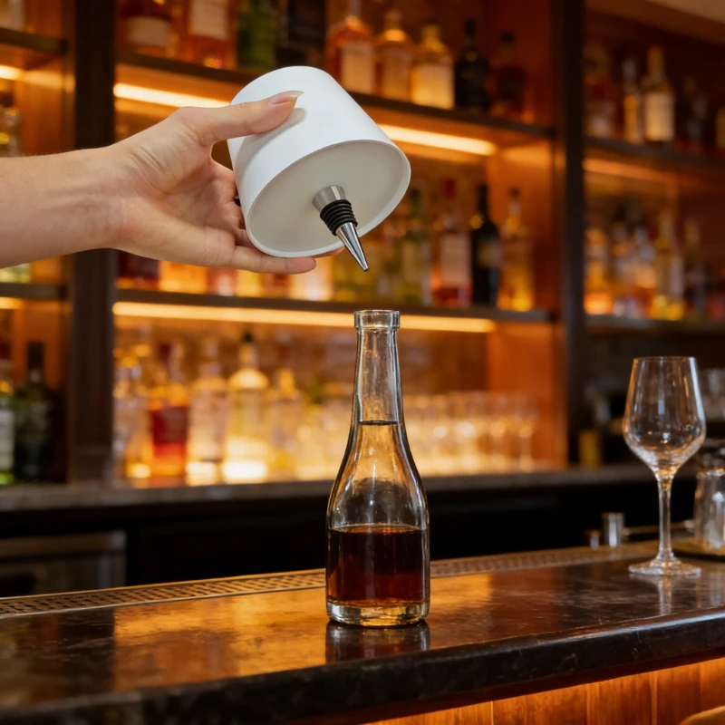 Wireless Touch Control Bottle Table Lamp, 3 Colors & Stepless Dimming Light for Bar, Wine Bottle Decor & Desk Lighting