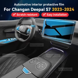 For CHANGAN Deepal S7 2023 2024 Car Panel Film Dashboard Protective Sticker Interior Anti-Scratch Film Cover Accessories