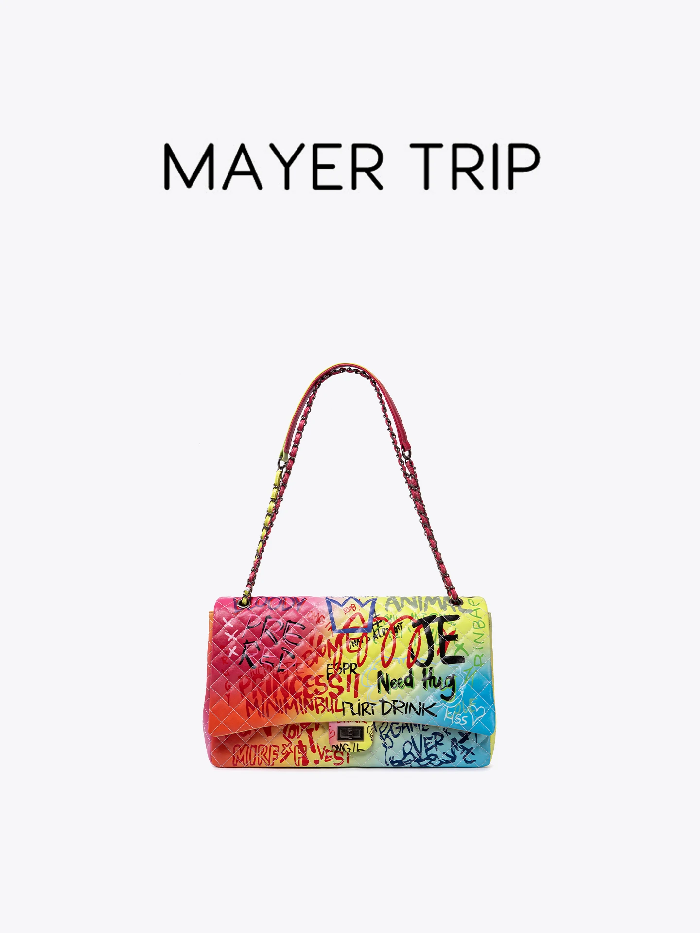 MAYERTRIP fiti oulder Crossbody Bag Women's 2025 New High-End Small Fraance Sle Diamond id Chain Bag