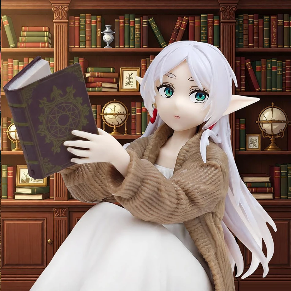 Figura de acción de Anime Frieren Beyond Journey's End de 12cm, bonito traje de noche de escritorio, figura de acción, colección de figuras, modelo de muñeca de juguete