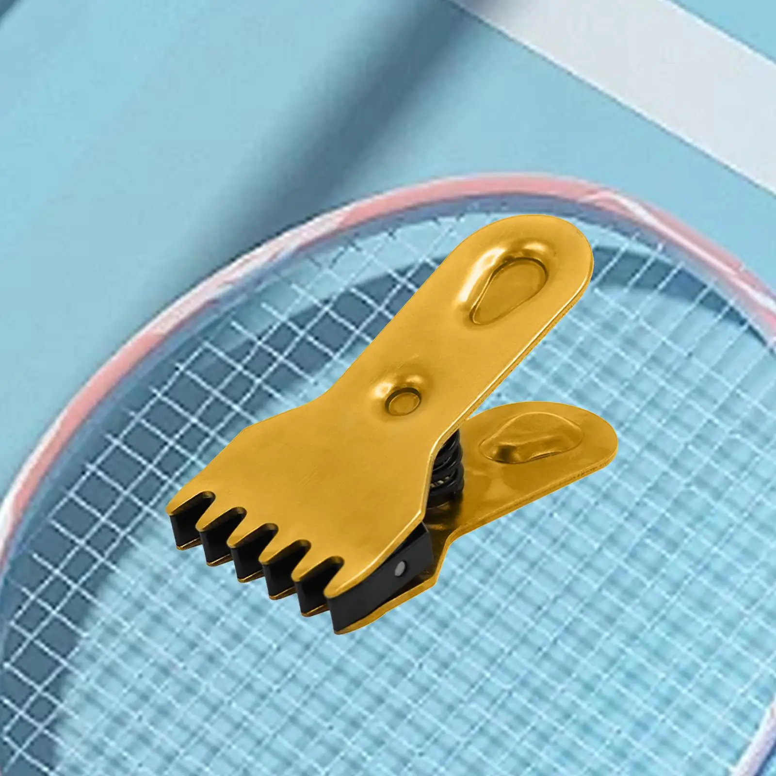 Badminton Stringing Clamp Accessory Compact Badminton Racquet Flying Clamp Gripper Practical Stringing Machine 6 Prongs