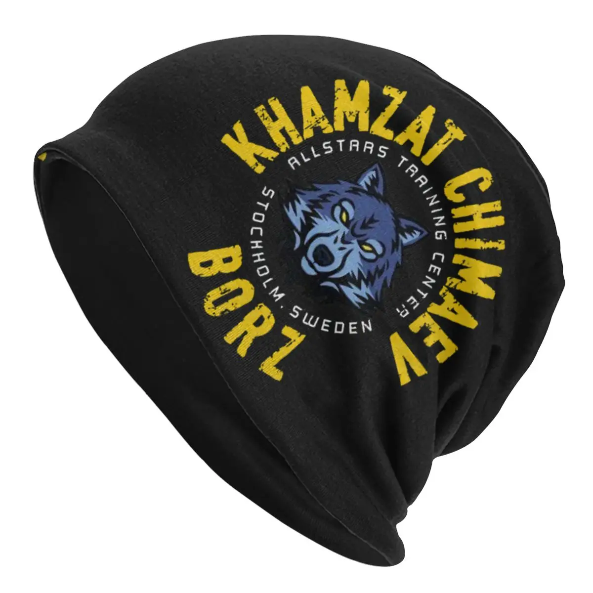 

Khamzat Chimaev BORZ - Chechen Wolf Men Women Thin Beanies Windproof Ski Cap Double Layer Fabric Bonnet Hat