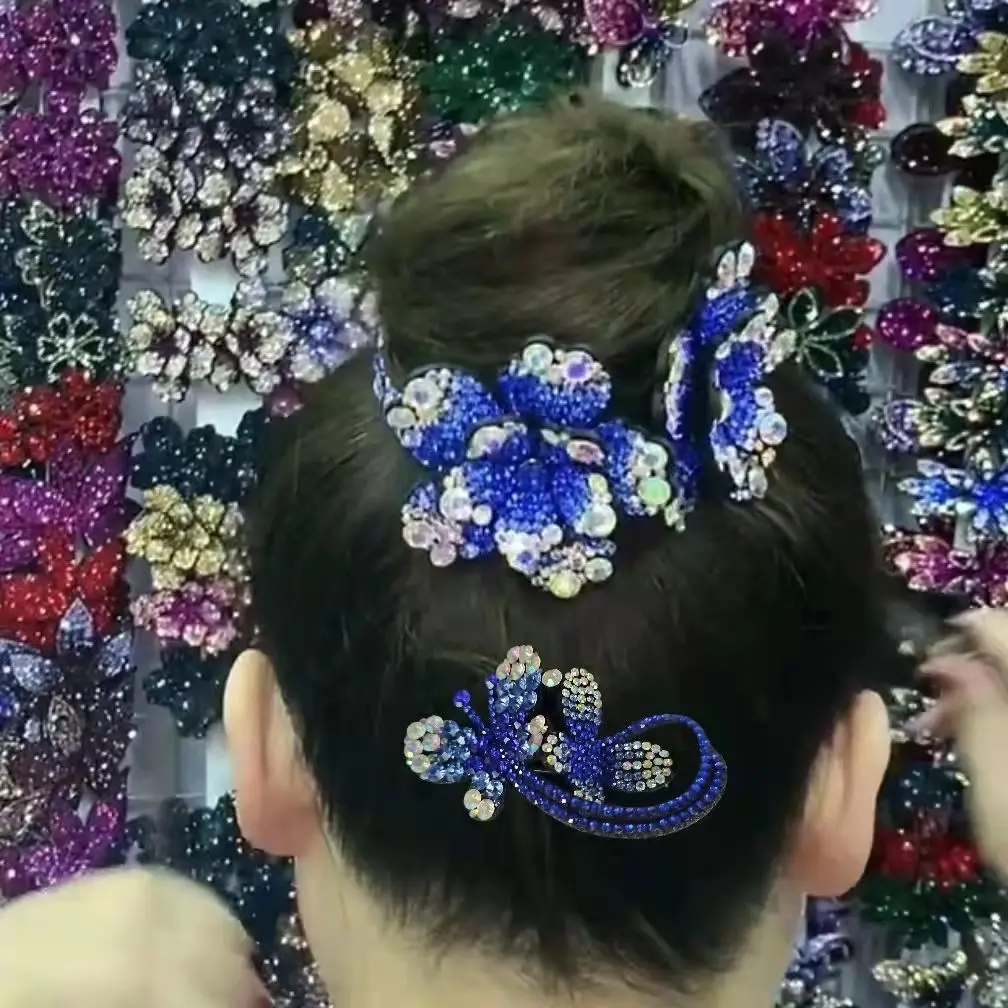

Female 2026 New Fashion Headwear Women Girls Rhinestone Flower Trendy Hair Clip Hair Styling Tools Ladies Headband Hairpins