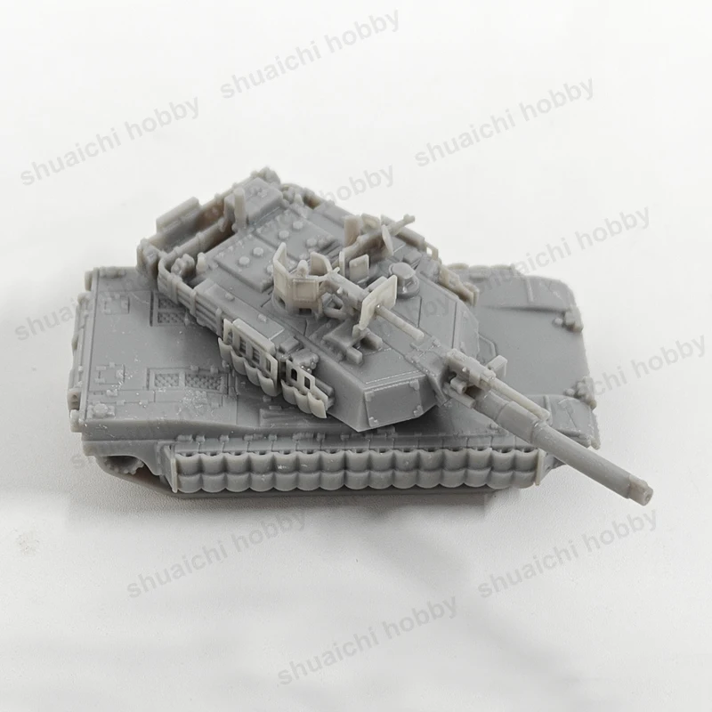 5PCS 1/144 Scale M1A2 TUSK II Abrams MBT Miniature Kit with Tile Armor 3D Printed Main Battle Tank for Military Diorama Ornament