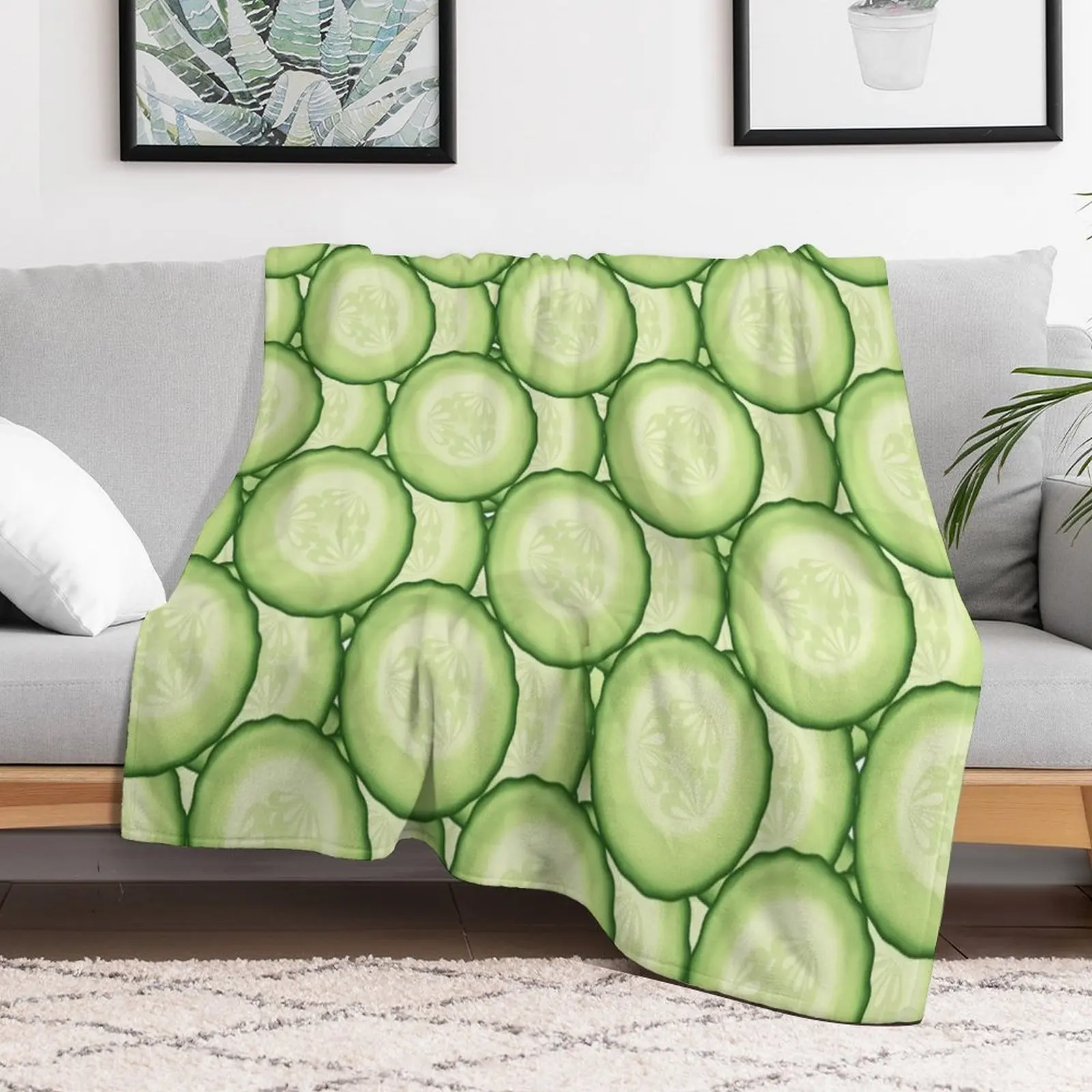 

Cucumbers Throw Blanket Cute Plaid Bed Fashionable Warm Decorative Sofas Blankets Luxury Designer Flannel Blankets