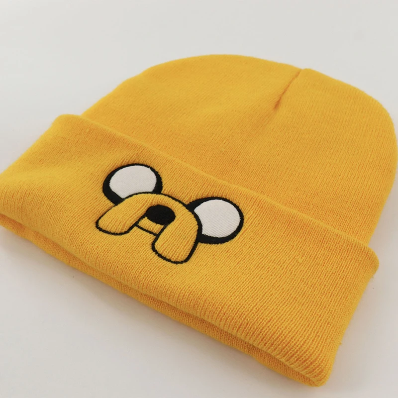 Adventure Time Adult Embroidery Knitted Hats Cartoon Anime Headgear Autumn Cap Winter Hat Student Bonnet Christmas Birthday Gift