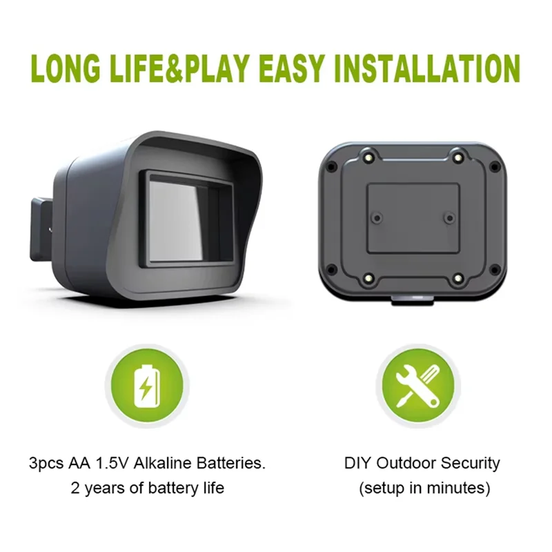ABAC-Notificaciones de aplicación remota seguridad inteligente para el hogar al aire libre-detector de Sensor de movimiento Wifi resistente a la intemperie para Alexa