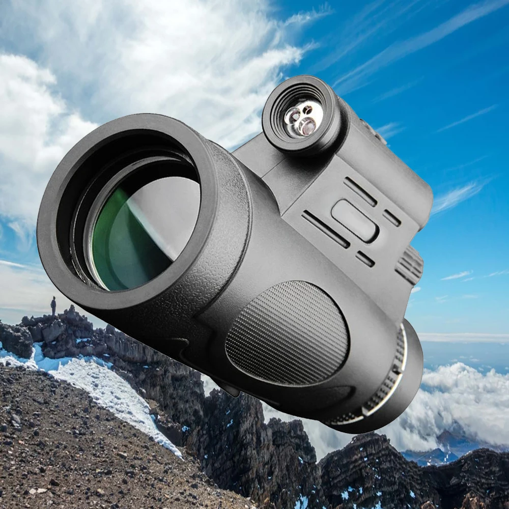 12x50 Powerful Monoculars with Light BAK4-Prism Long Reach Portable High Magnification Telescope For Hunting Stargazing