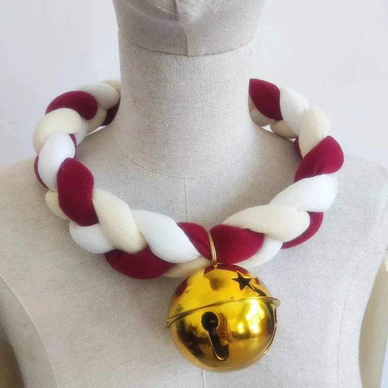 DY20 สร้อยคอขนยาวอุปกรณ์เสริมชุดขนสัตว์ถักสร้อยคอสำหรับปาร์ตี้ฮาโลวีนสัตว์คอสเพลย์ Props25