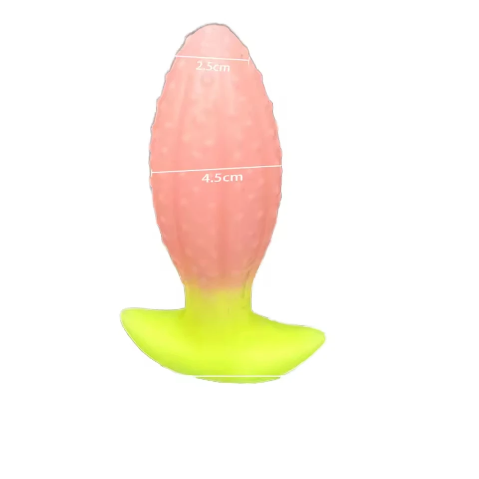 Female anal sex toys, long-term wearing, pineapple-shaped silicone waterproof and environmentally friendly sex plug, suitable f