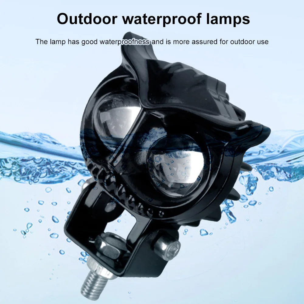 21 W Motorcycle Headlight Design Dual Color 4 Modes Auxiliary Spotlights Waterproof Motorbike Scooter Fog Lamp Running Lights image 2