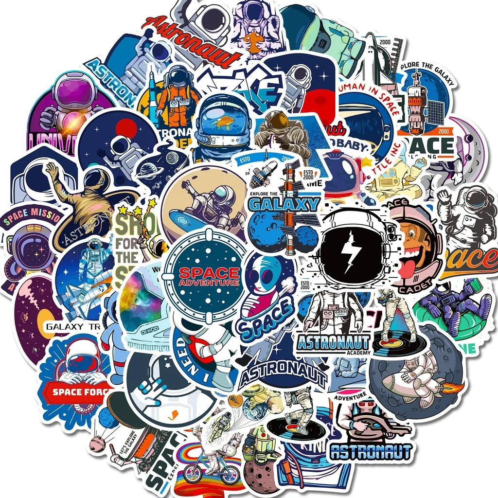 50Pcs Space Planet Astronaut Stickers, Dreamy Universe & Space Station Decals for DIY Decor AnimeWorlds Store