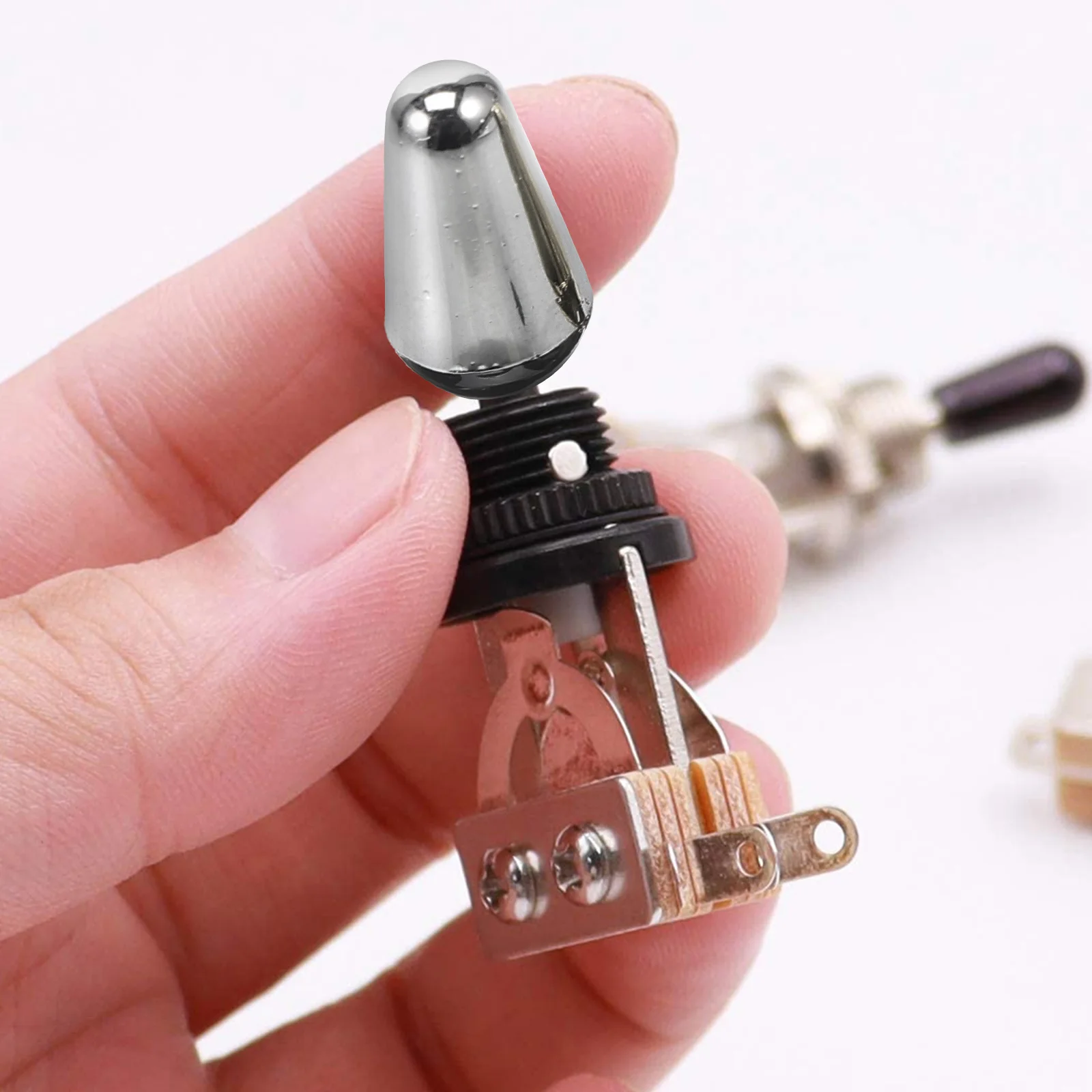 

6 Pcs Electric Guitar Toggle Switch Caps Round Plastic 3 Way Synthetic Durable Upgrade Accessories Tip Knob Fits 3 5mm