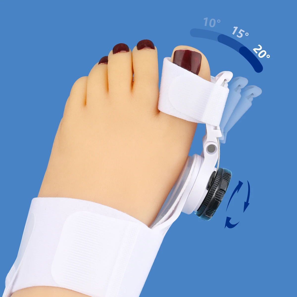 1-teiliger Zehenkorrektor, Daumen-Eversionskorrektor, geteilter Zehenkorrektor, Oberschenknochen-Zehen-Eversion, Daumen-Eversionskorrektor