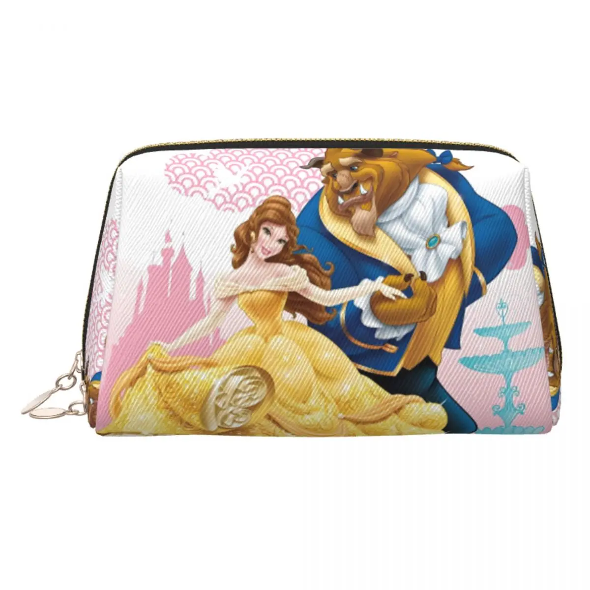 

Custom Beauty And The Beast Dance Toiletry Bag for Women Classical Makeup Cosmetic Organizer Lady Beauty Storage Dopp Kit Box