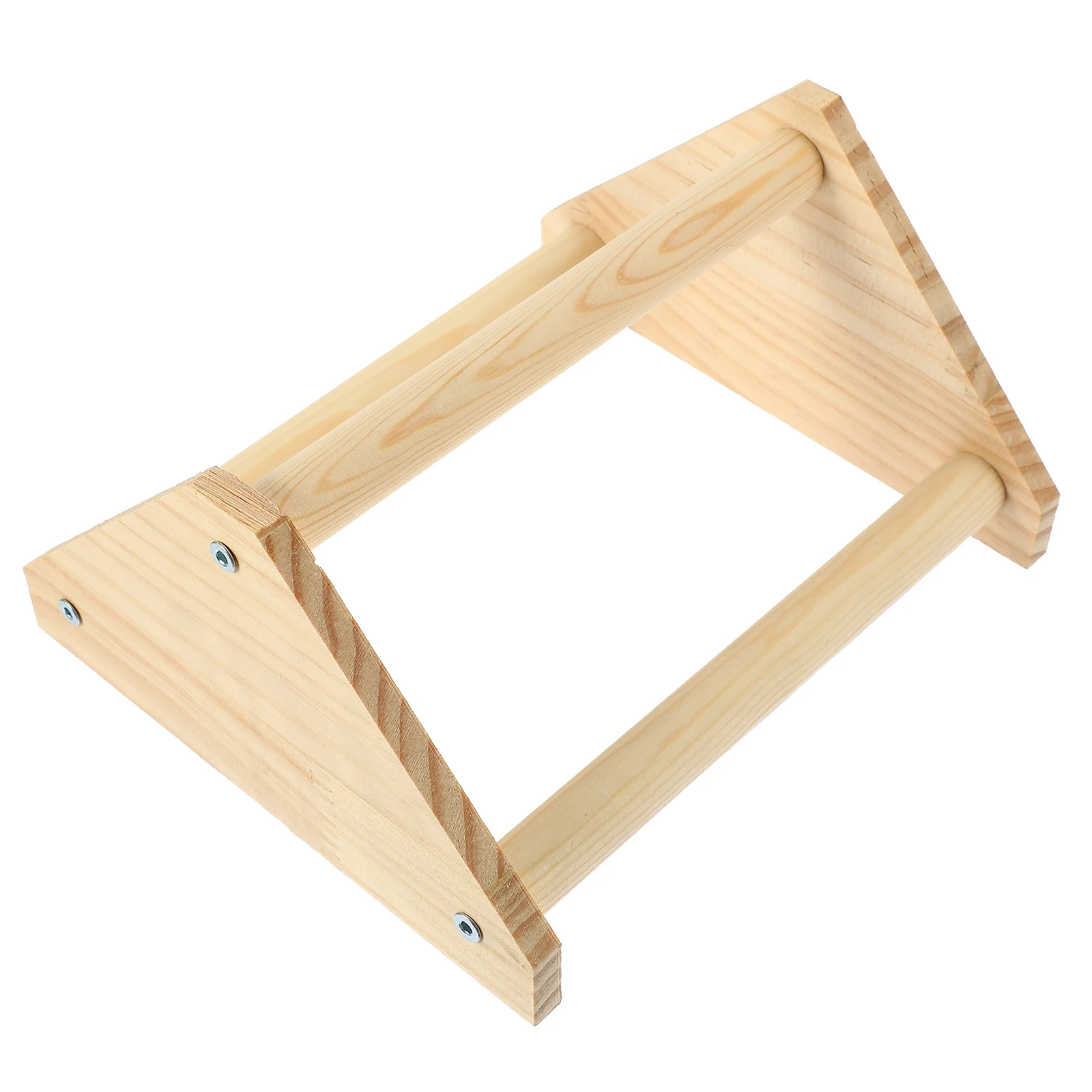 

Wooden Bird Stand Chicken Parrot Training Rack Indoor Cage Perch Toy Stable Base Pet Wooden Bird Durable