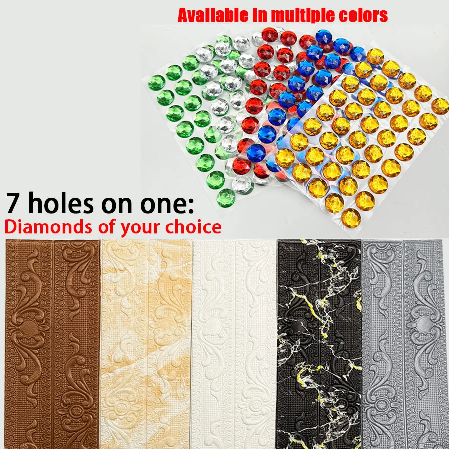 Jtengsys الأحجار الكريمة النقش خلفية الحدود الخصر المعتاد الجدار ملصق الجدار الديكور خط التفاف الإطار #5