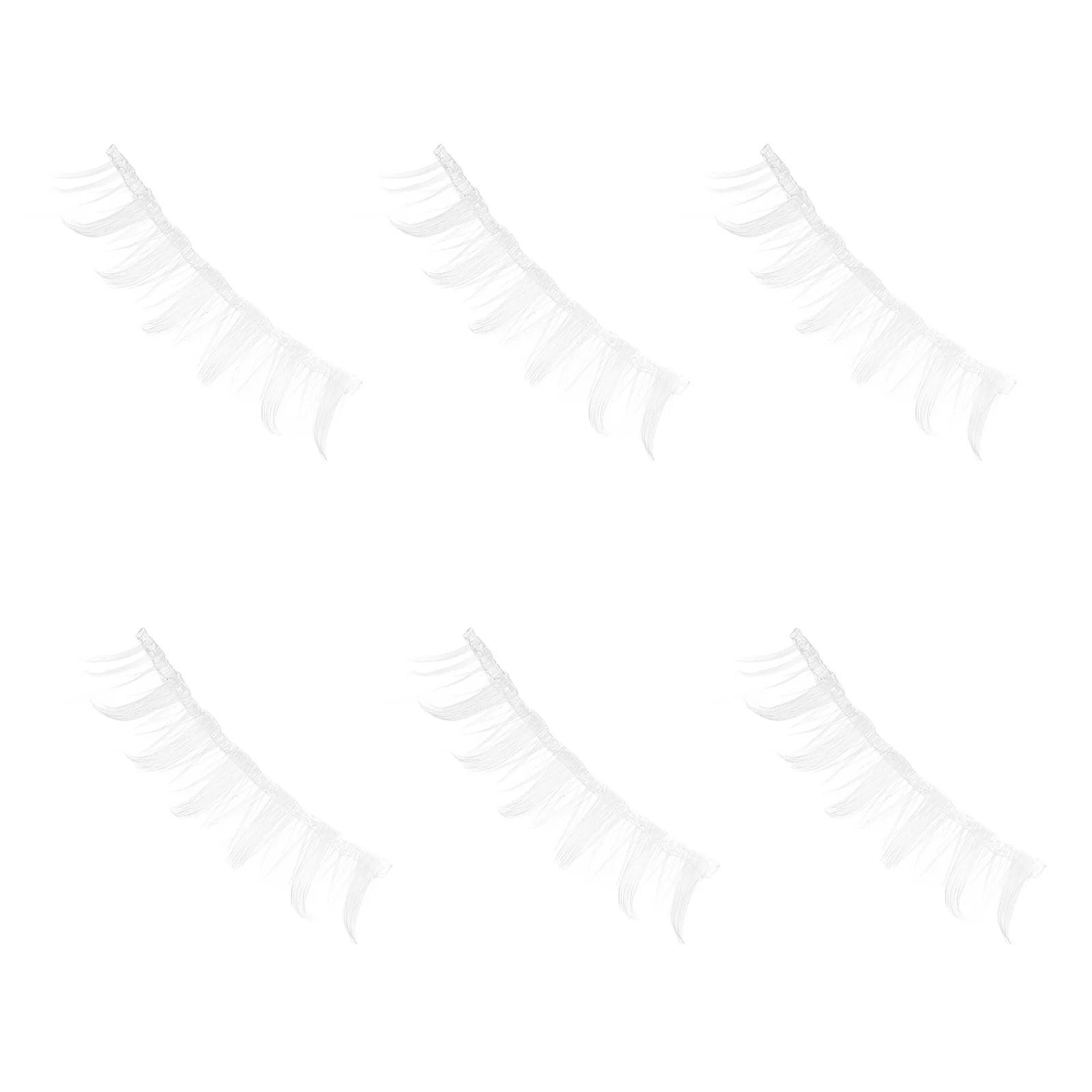 

3Pairs Fake Eyelashes White False Lashes Cosplay Halloween Party Fiber Soft Natural Lightweight Makeup Lash Extension
