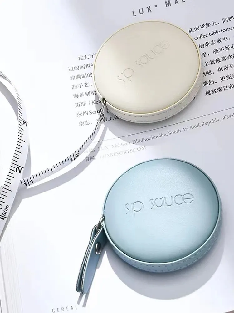 1 قطعة شريط قياس مربع لينة دفع زر أشرطة القياس الجسم قياس شريط ناعم قابل للسحب بوصة الشريط للخياطة دو