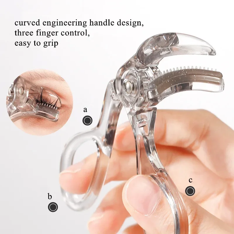 Portable Lashes One-Clip Curling Comb Tooth  Curler Easy To Operate Styling Enlarge Eyes Tool Wide-Angle Partial Eyelash Curler