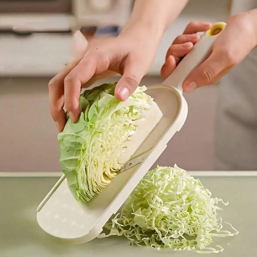 1 unidad de cortadora y trituradora de repollo de alta resistencia con agarre ergonómico, cortador de verduras eficiente para ensaladas, zanahorias y pepinos