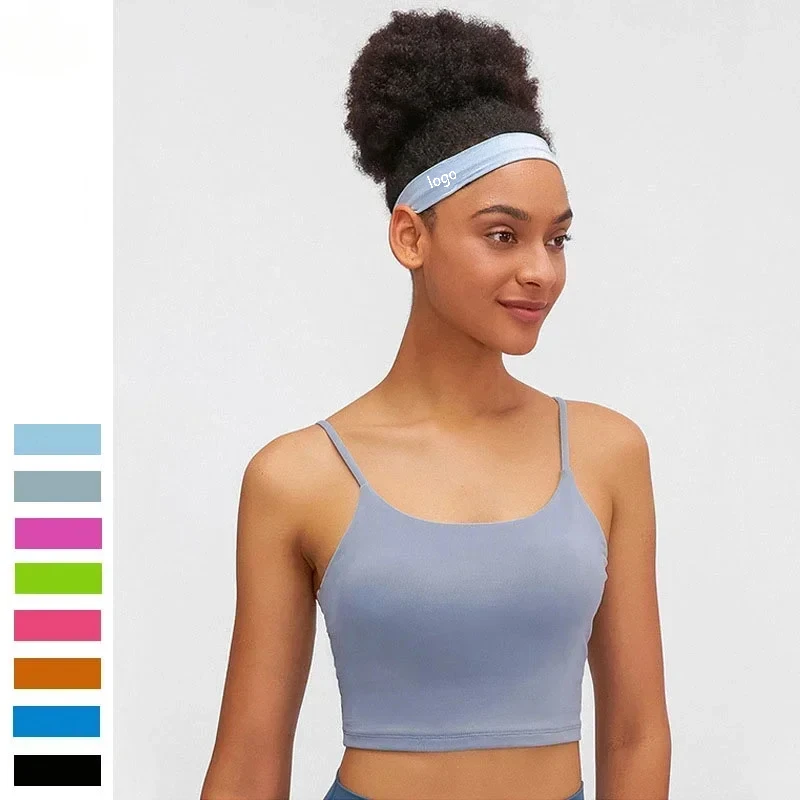 LO-Diadema de Color sólido para ejercicio Unisex, diadema deportiva de alta elasticidad que absorbe la humedad para Yoga, correr al aire libre
