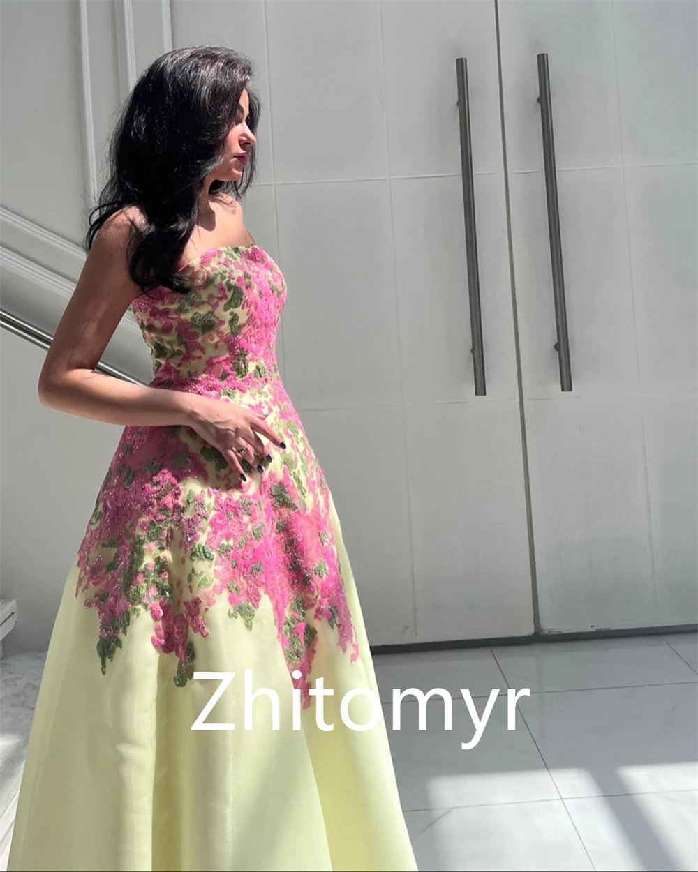 Customized Exquisite Prom  Sexy Casual  Strapless Ball gown Quinceanera Dress Beading Paillette / Sequins Anke length Satin Even