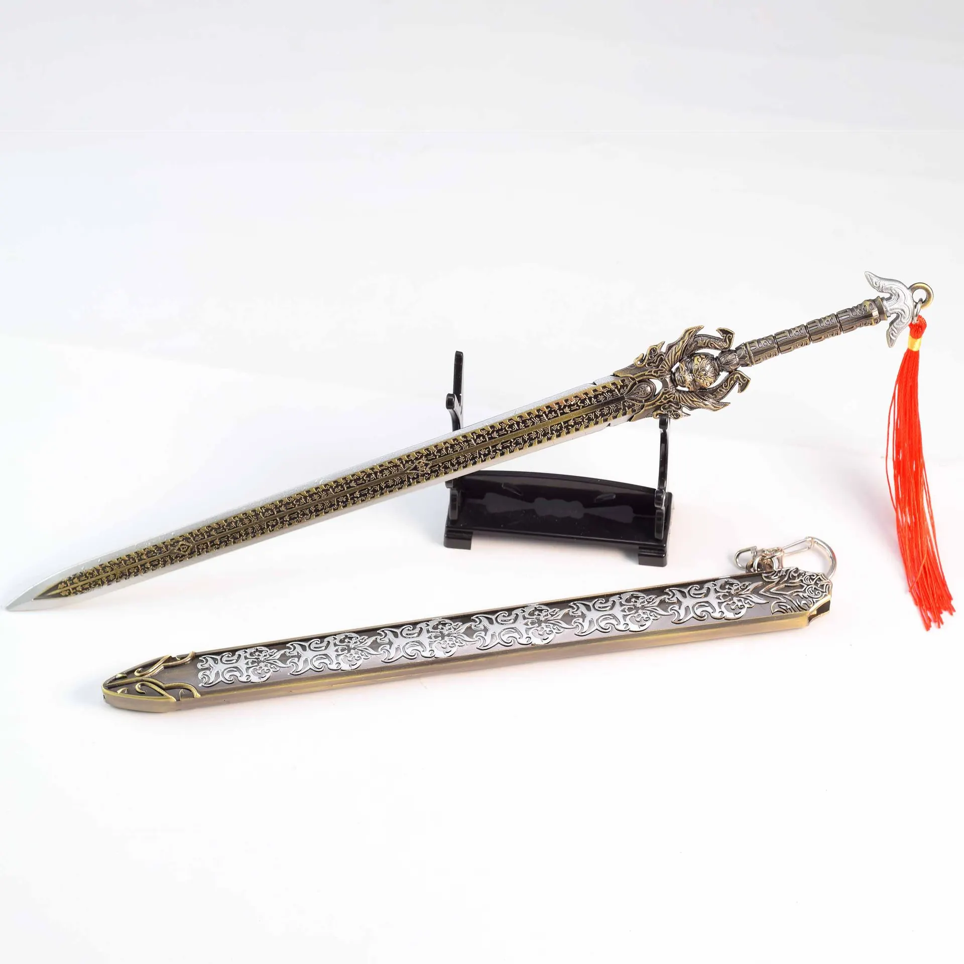 Espada de sabiduría china de Li Jinglong, 29cm, periféricos de Anime, modo de arma de aleación, arma de juguete, Samurai, Cosplay, juguetes, regalos, colecciona