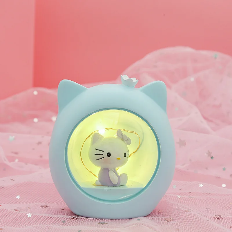 Sanrio Hello Kitty Lampu Led Kuromi My Melody Cinnamoroll Lampu Kartun Lucu Hadiah Ulang Tahun Dekorasi Kamar Anak-anak Lampu Malam