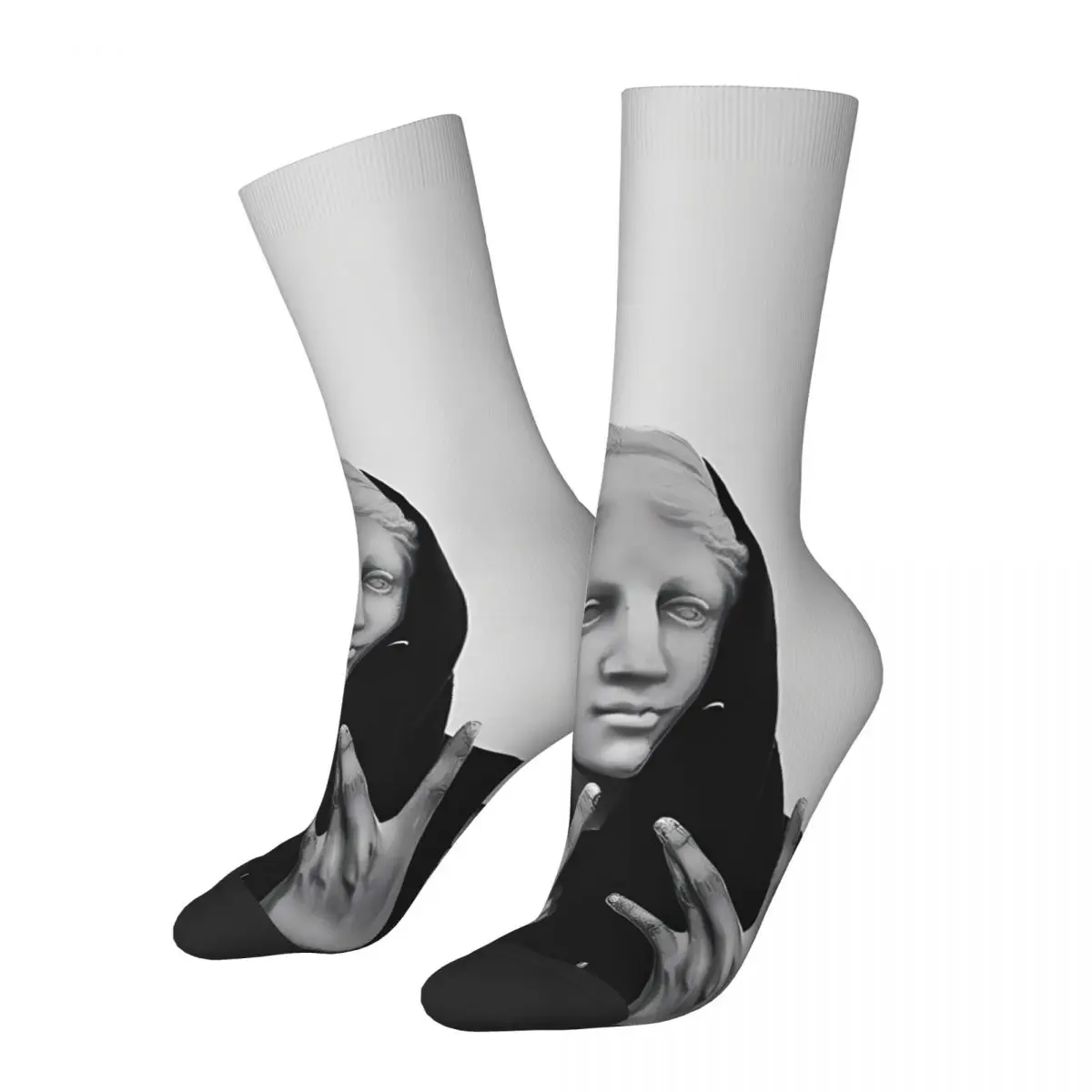 Greek Statue Wearing Hoodie Socks Male Mens Women Summer Stockings Hip Hop