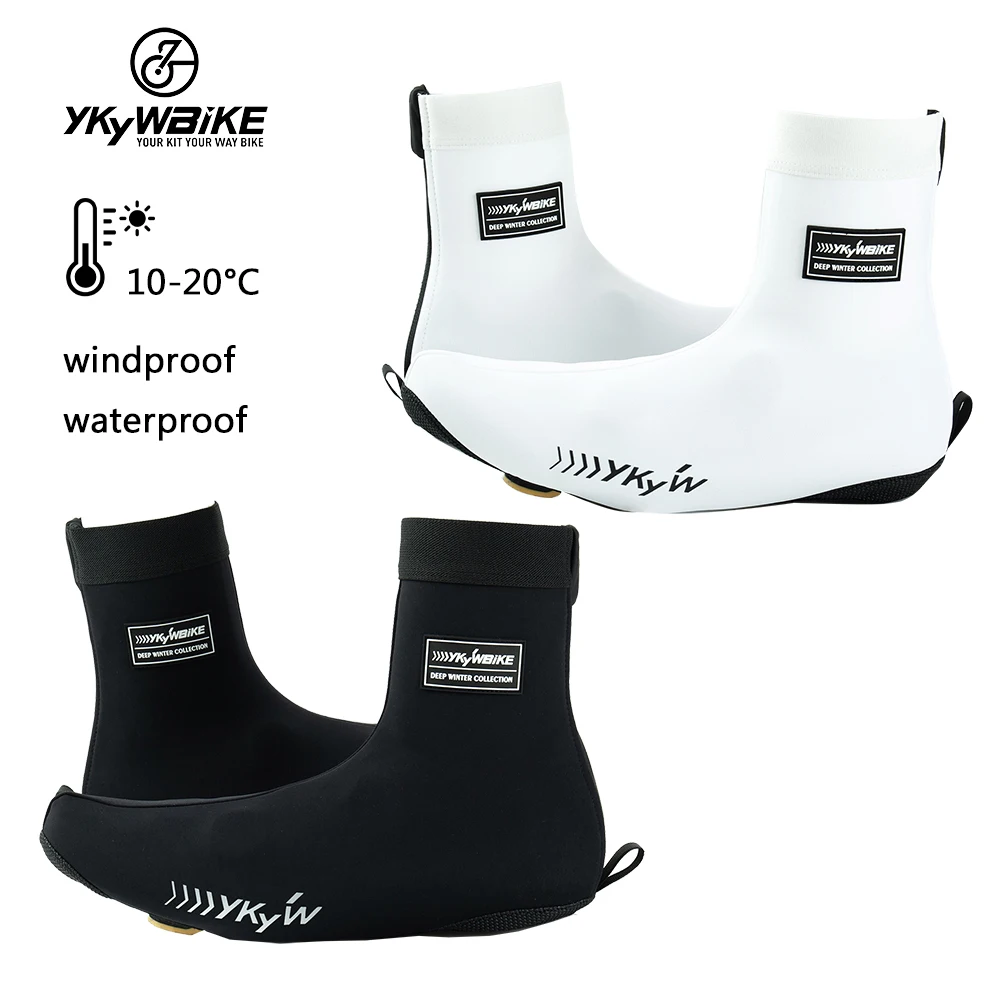 YKYWBIKE ochraniacze na buty rowerowe wodoodporne zimowe ciepłe termiczne ochraniacze na buty rowerowe wiatroszczelne MTB rowerowe pokrowce na buty rowerowe