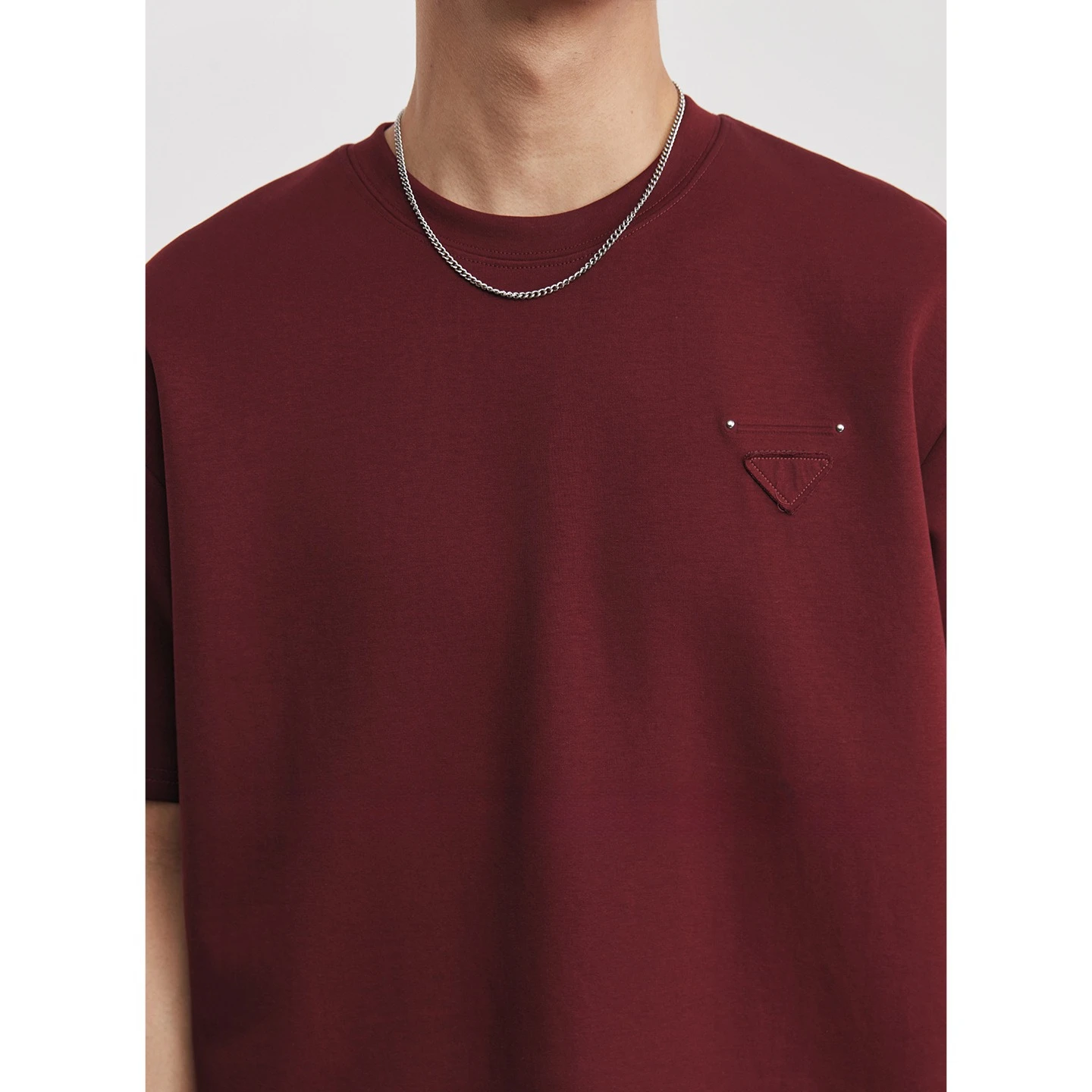 280G Spring and Summer New Cloud Cotton Solid Color Short-sleeved T-shirt Round Neck Versatile Simple T-shirt