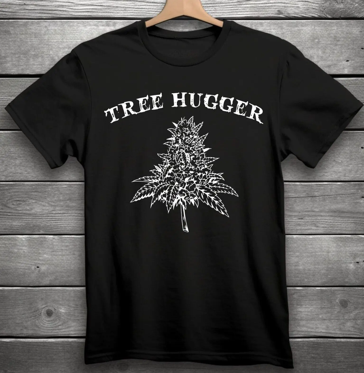 Tree Hugger 420 T-Shirt Black S-3XL