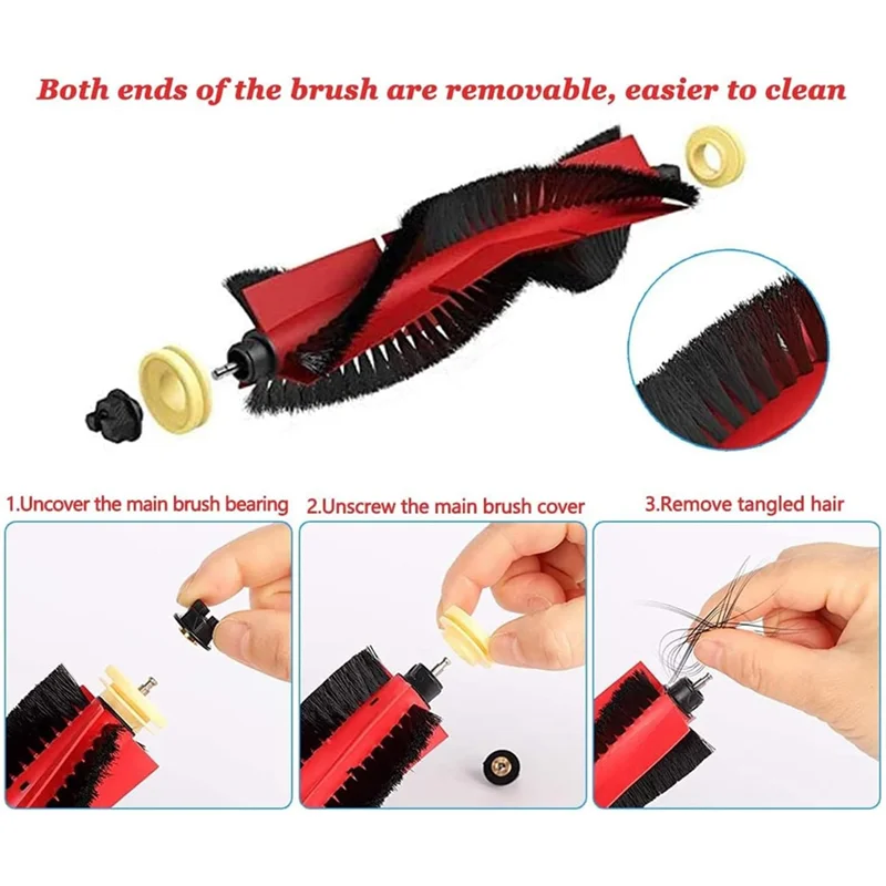 B47B-For Roborock S5 Max/S6 Max/S6 Pure/S6 Maxv/S50/S51/S55/S60/S65/S5/S6 Vacuum Cleaner Main Side Brush Hepa Filter Parts