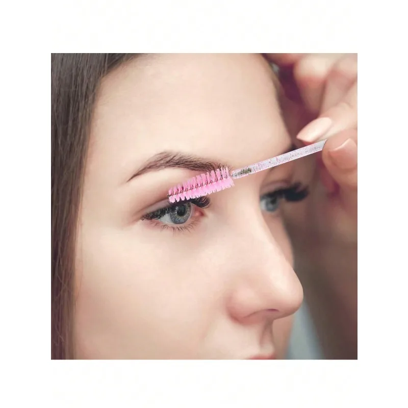 

Bottle Packed Crystal Handle Eyelash Brushes Multicolor Mascara Wands Eyebrow Brush Portable Beauty Makeup Tool for Eyelash