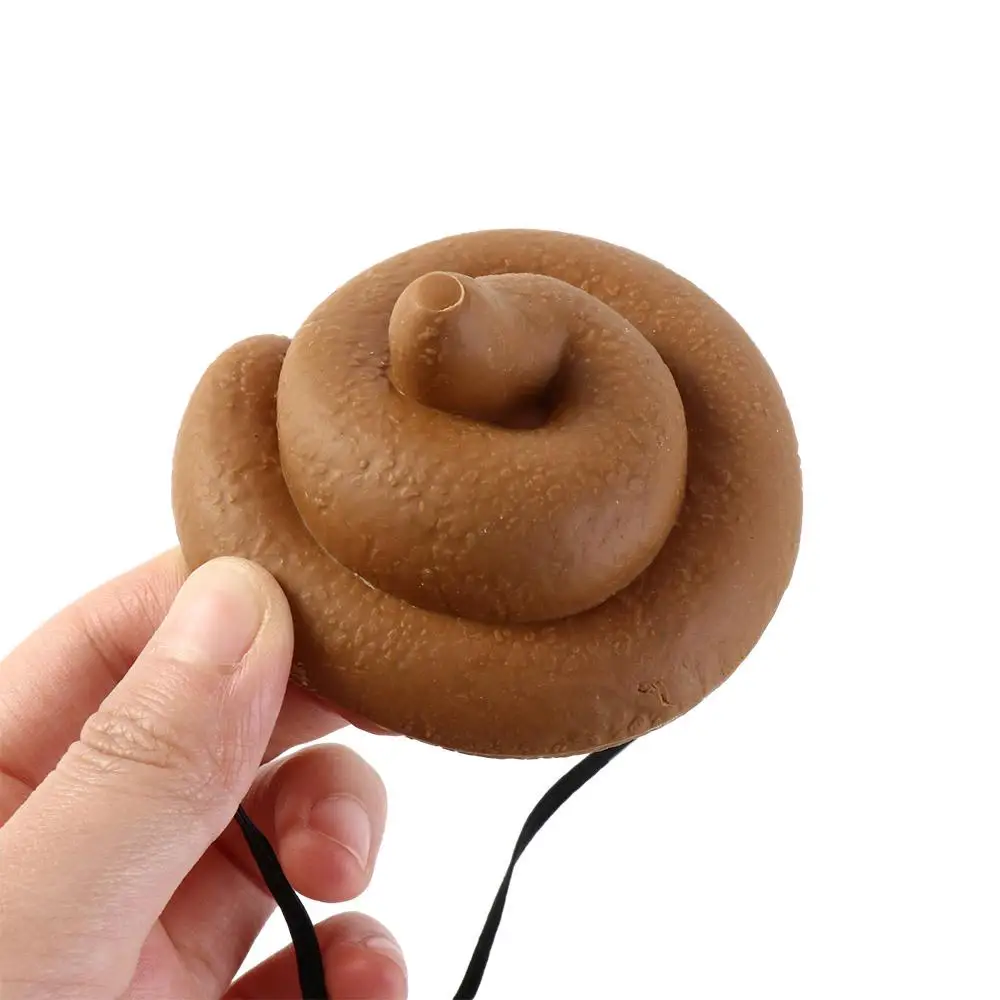 Headdress Poop Hat Fake Poop Hat Realistic Turd Simulation Poop Shape Mischief Gadget Headdress PVC Simulation Poop Hat Gag Gift