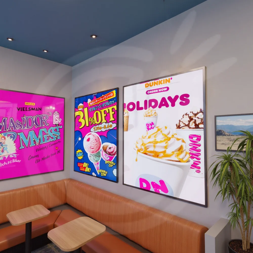 

Custom A1/A2/A3/A4 Ultra Slim Light Box LED Menu Board Advertising Light Boxes Wall Display Led Backlit Light Boxes Advertising