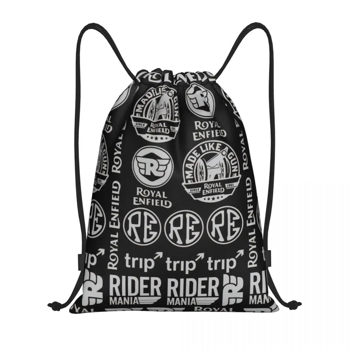 Mochila con cordón para motocicleta Enfielded, mochila deportiva para gimnasio, bolsa de cuerda de carrera para correr