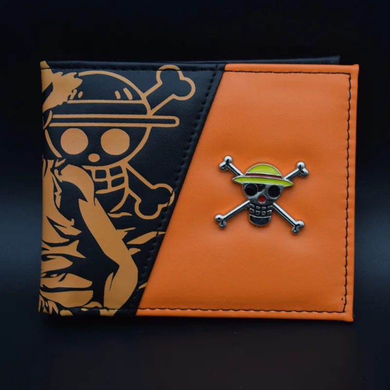 Anime japonés One Piece Monkey D. Luffy Hermosa cartera de dibujos animados Pequeño regalo