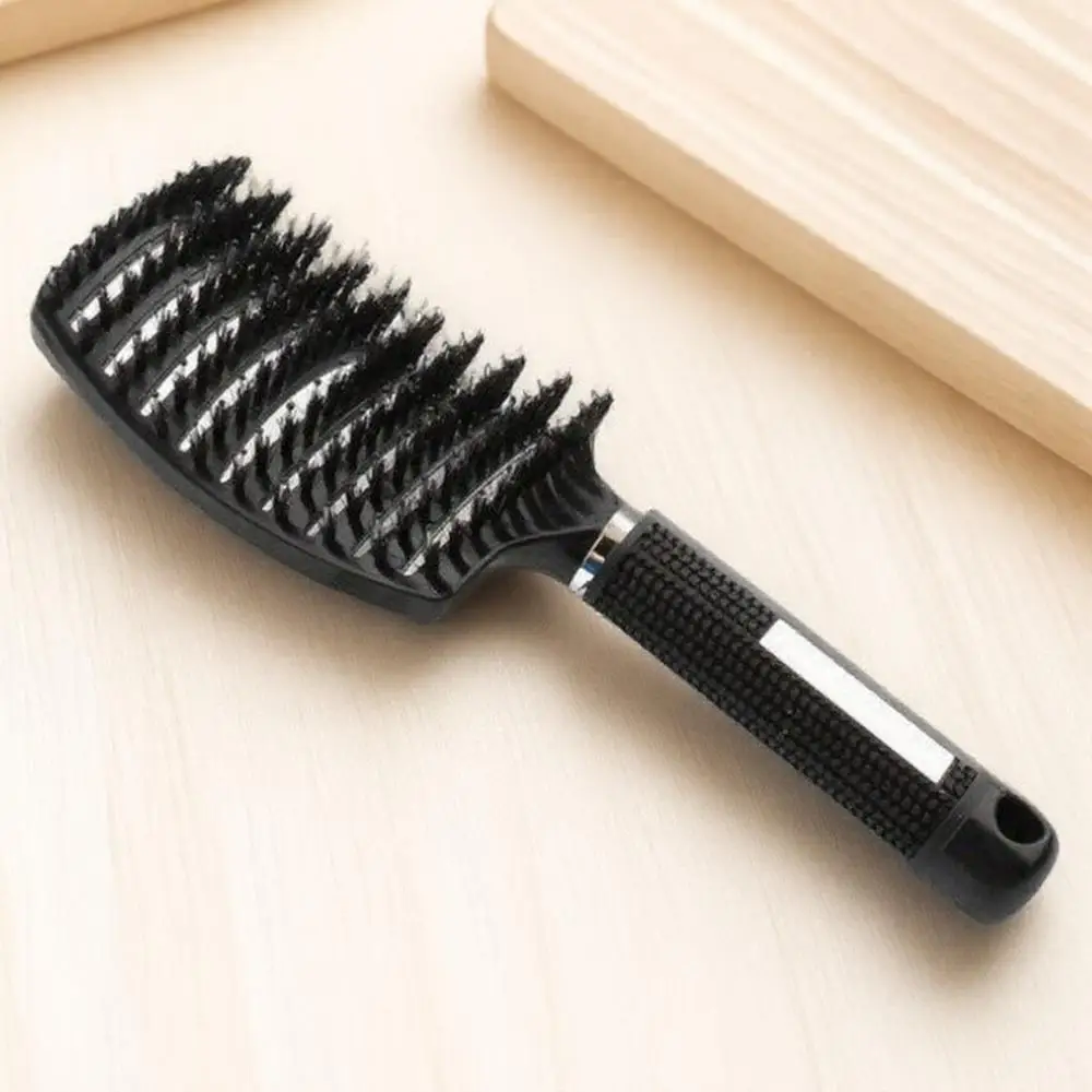 

Bristle Nylon Massage Brush Wet Curly Straight Comb Professional Hair Styling Brush Curly Straight Hair Brush