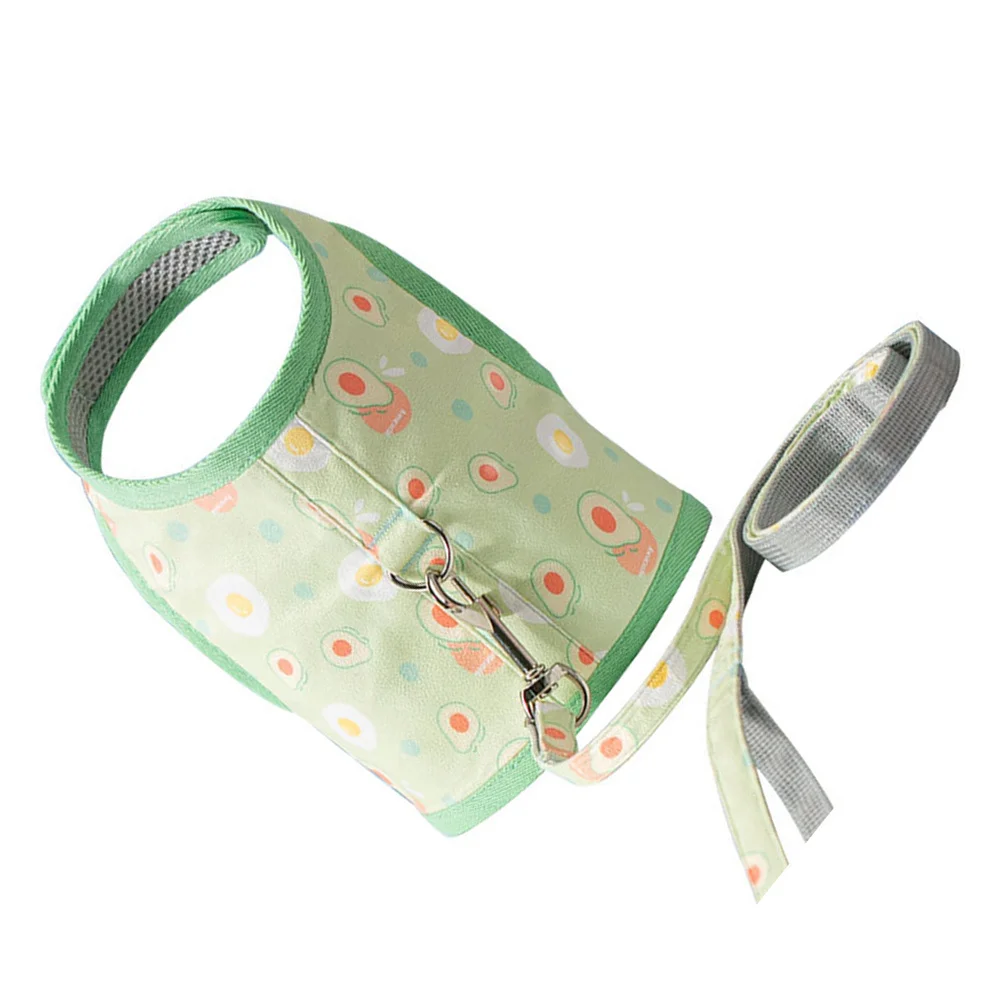 

1 set 1 Set Cat Vest Harness Leash Breathable Suede Mesh Kitten Puppy Small Pets Avocado Print Adjustable Pet Walking Gear