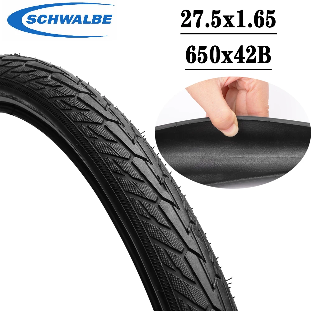 Mountain Bike Tire 27.5x1.65 Road Cruiser Reflective Anti-Puncture Anti-Slip Wear-Resistant Rubber Bicycle MTB Tire