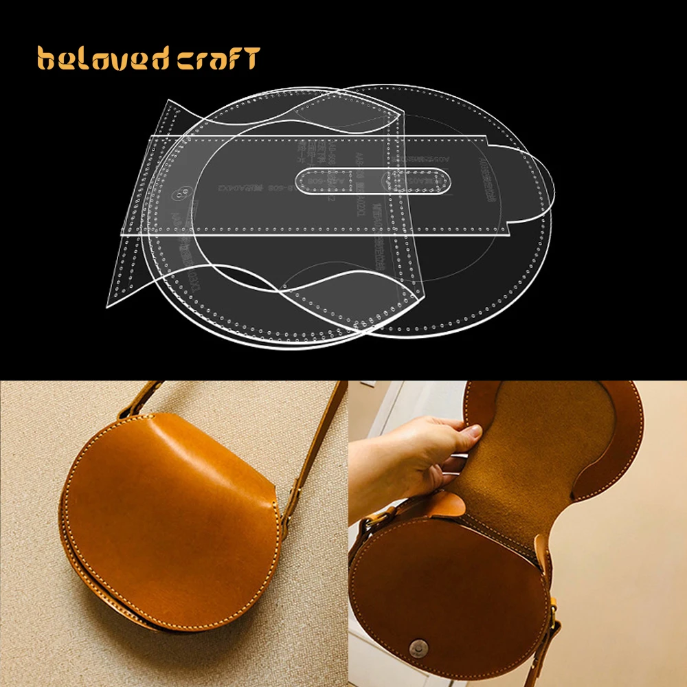 

BelovedCraft-Leather Bag Pattern Making with Acrylic Templates for Half-circle horseshoe crossbody bag