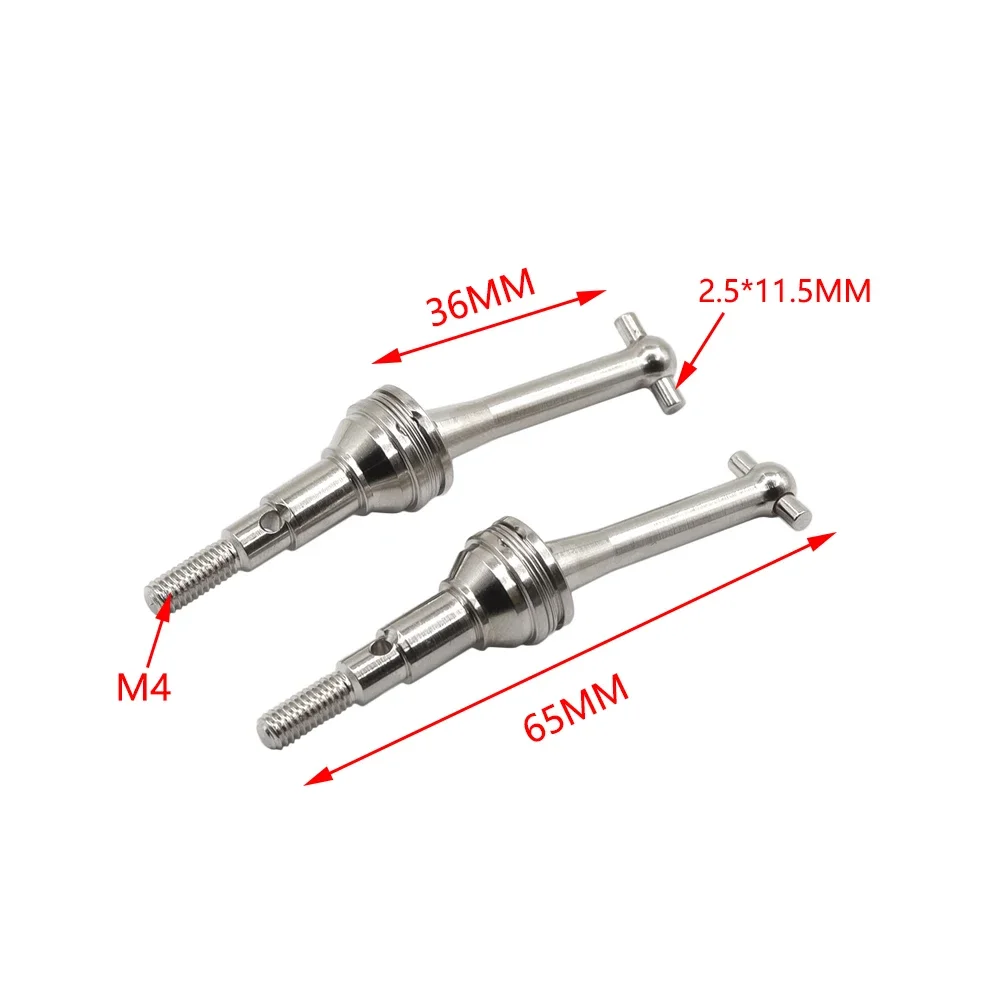 2PCS Metal Drive Shafts Dog Bone For MJX 1/14 Hyper Go Truck 14301 14302 CVD 14410  RC Car Upgrade Parts Accessories