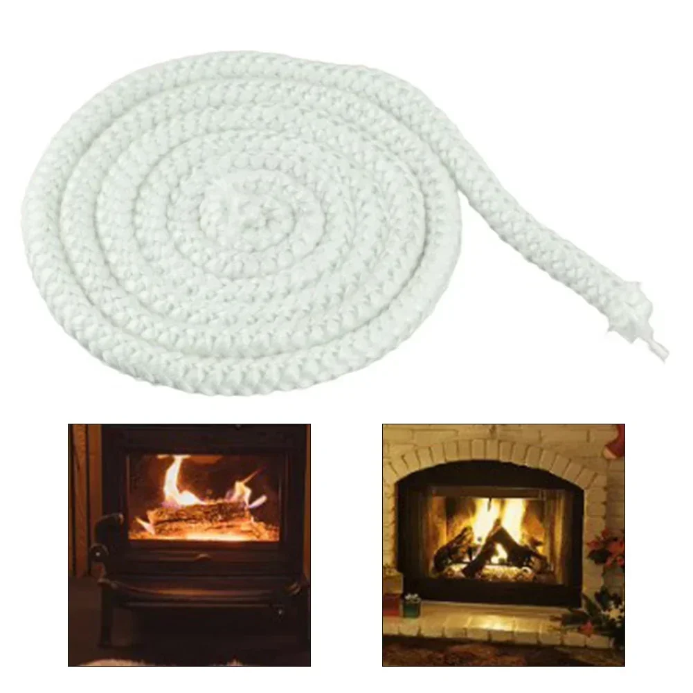 6/14/16mm Fireplace Sealing Rope Gasket Cord Wood Burning Stove Door Fiberglass High Temperature Sealing Rope Replacement