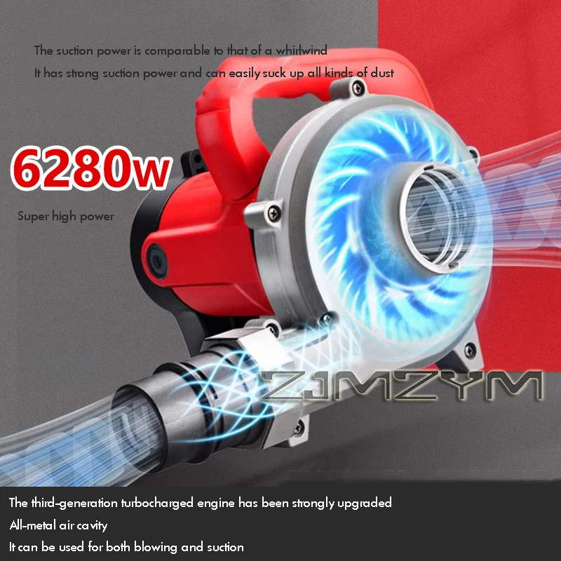 6280W Industrial Dust Collector High-Power Vacuum Cleaner For Slotting Machine Woodworking Wall Planer Blowing And Suction