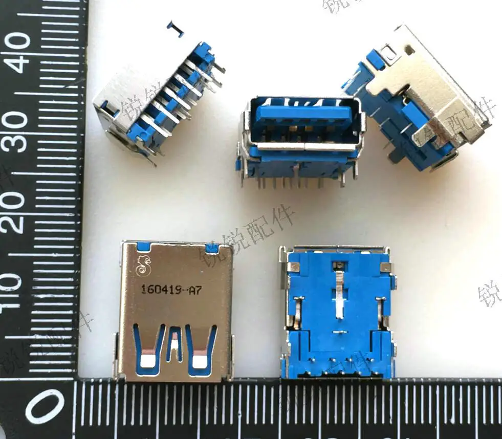 Fro USB3.0 PD female socket, connector 13-pin USB PD 3.0 fast charging socket USB power port